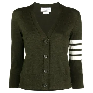 Fine Merino Wool 4-Bar Relaxed Fit Cardigan