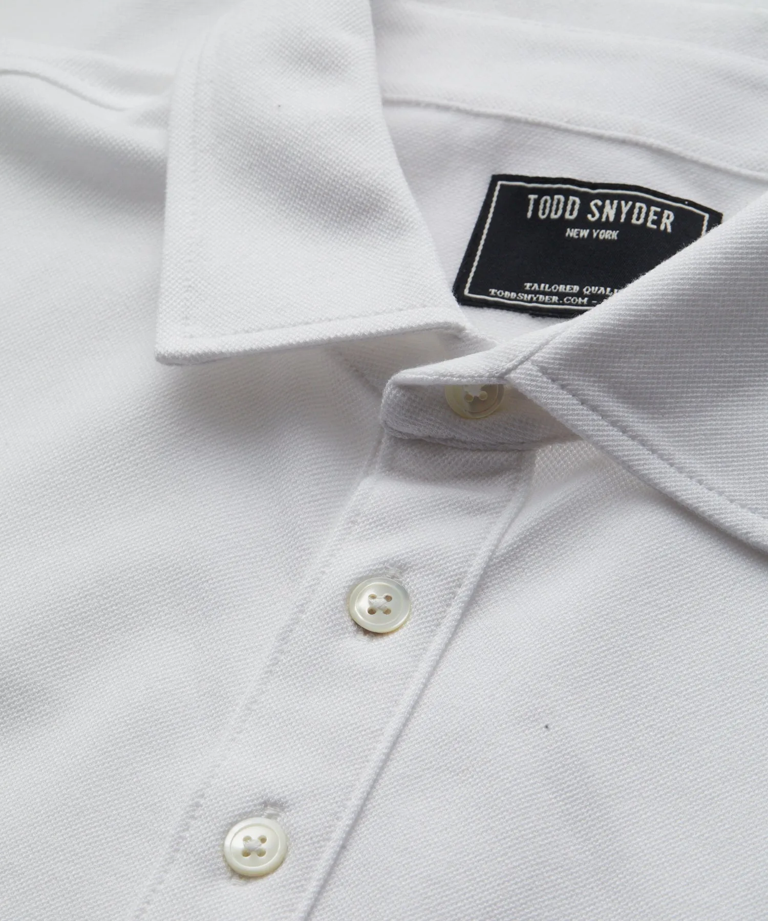 Fine Pique Polo in White