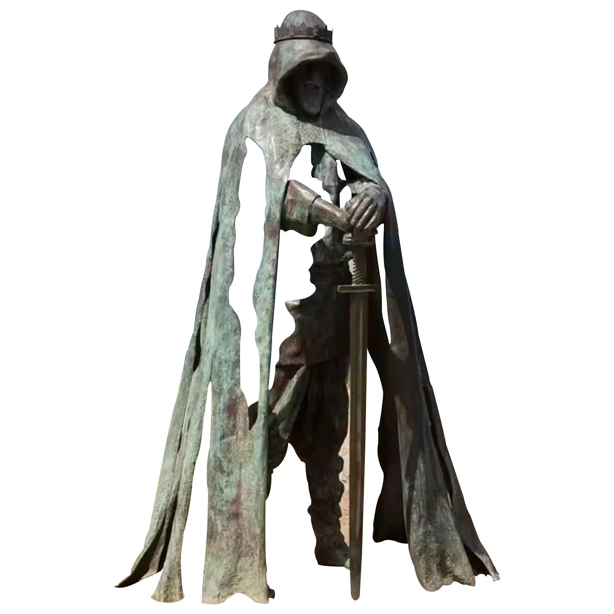 FINEST Antique Design Abstract Life Size Knight Statues King Arthur Sculpture FB-035