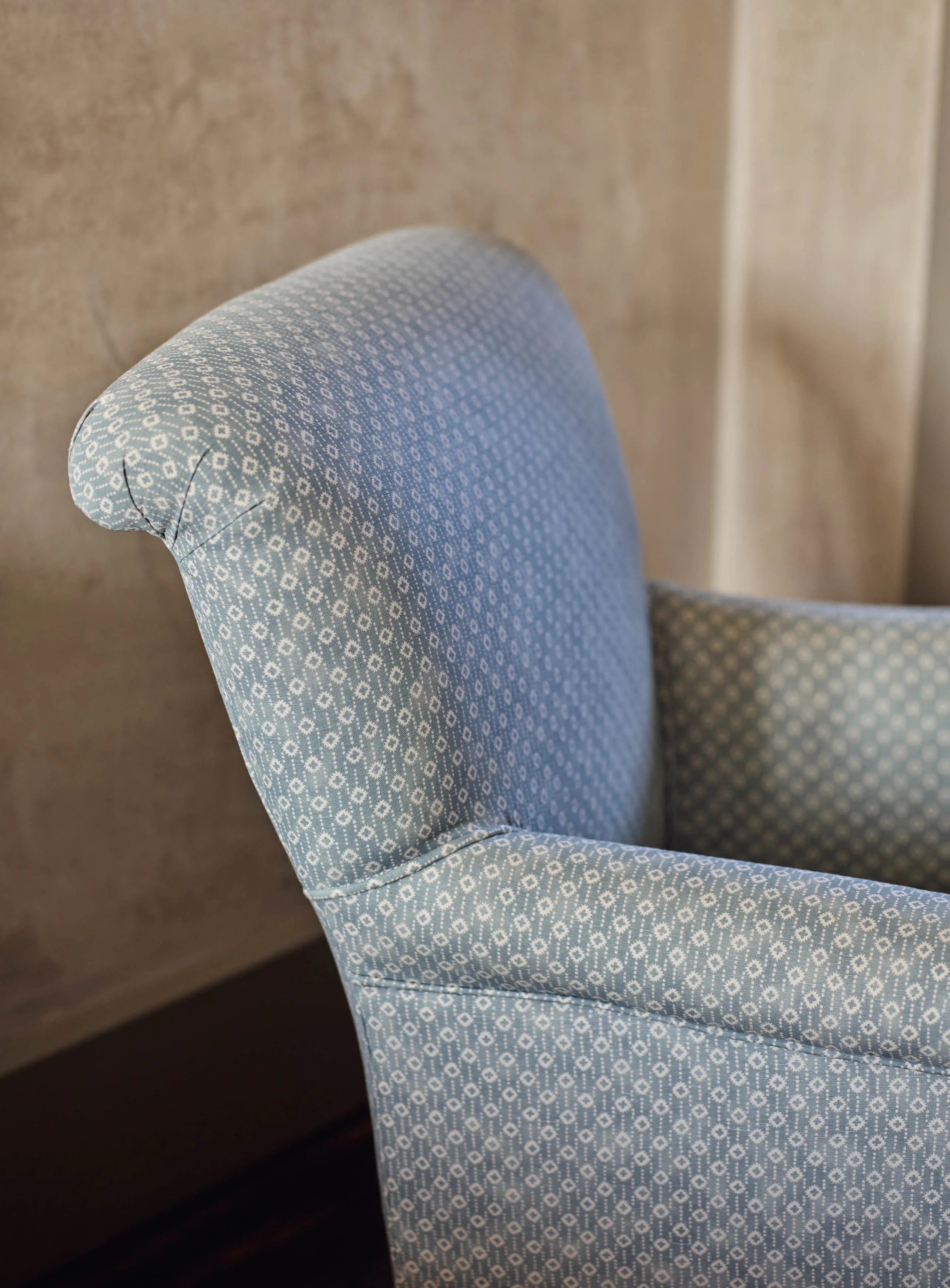 Finley Armchair, Ditsy Blue