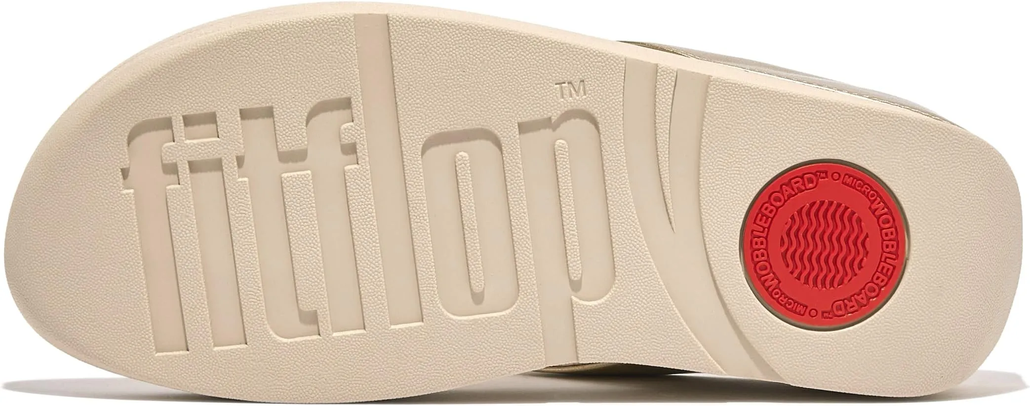 Fino Bauble-Bead Toe-Post Sandals FitFlop, Platino