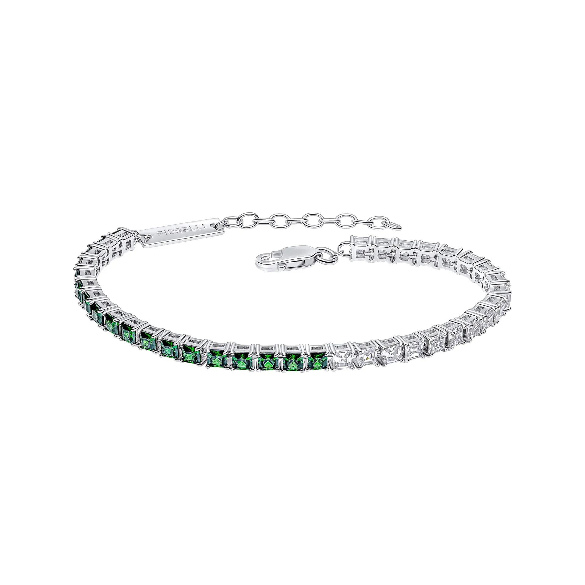 Fiorelli Sterling Silver Green Cubic Zirconia Bracelet B5541