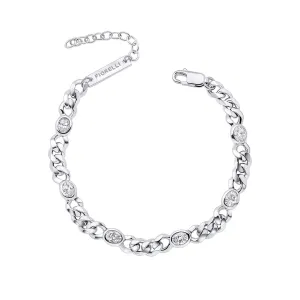 Fiorelli Sterling Silver White Cubic Zirconia Bracelet B5518C