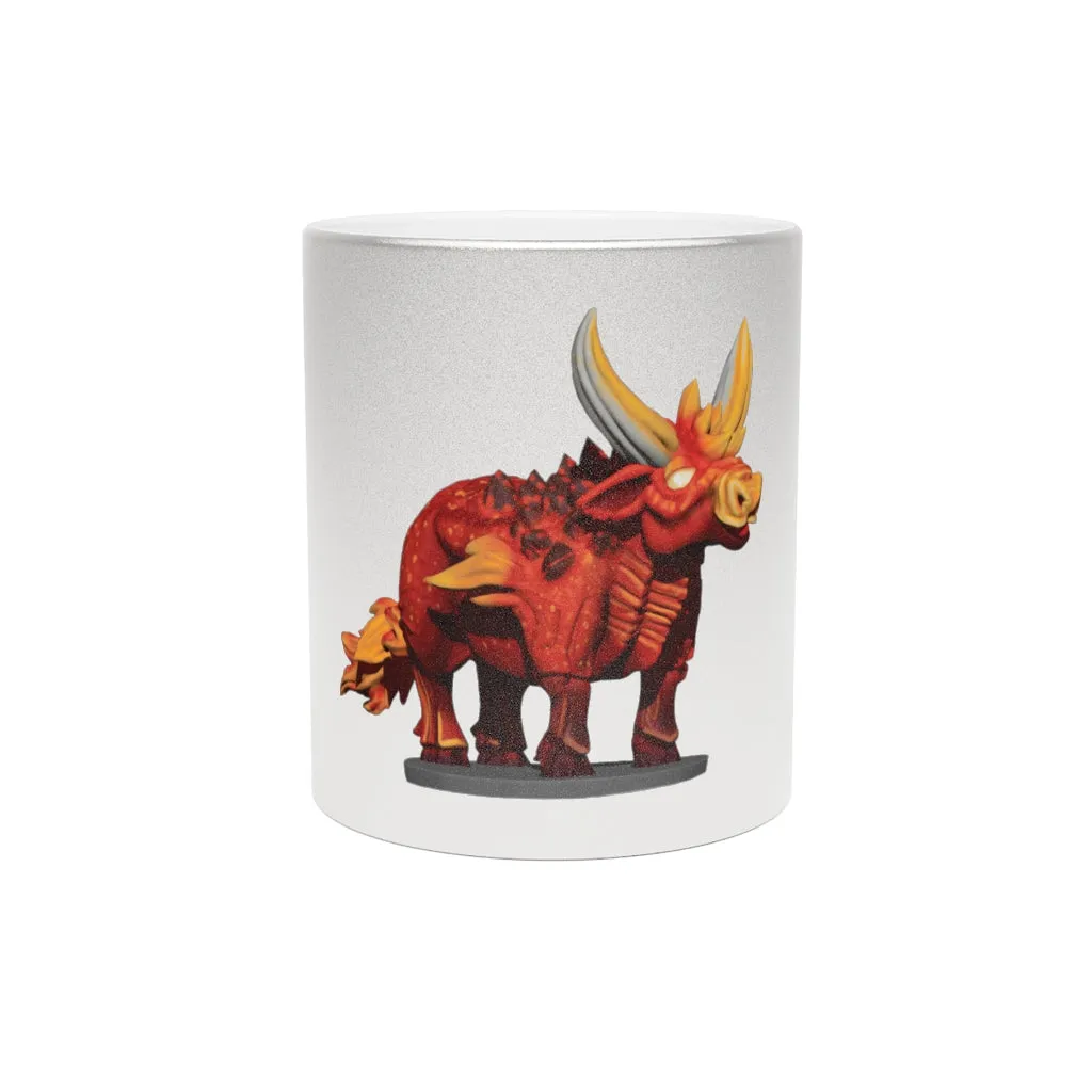 Fire Bull Metallic Mug (Silver / Gold)