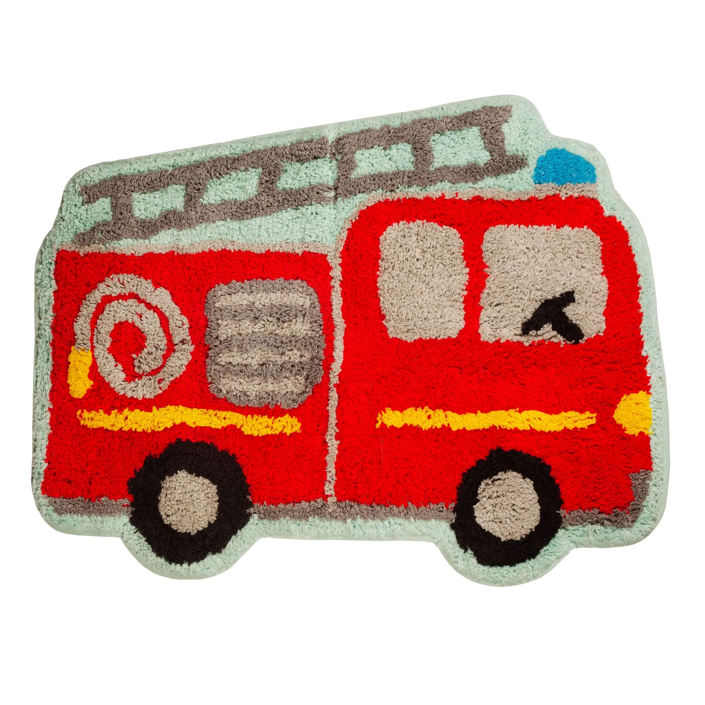 Fire engine kids rug