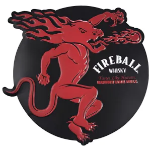 Fireball Whiskey Embossed Metal Sign