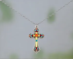 Firefly Jewelry Cross-8927 in Multicolor