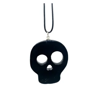 Firework Stone Crystal Skull Pendant Necklace