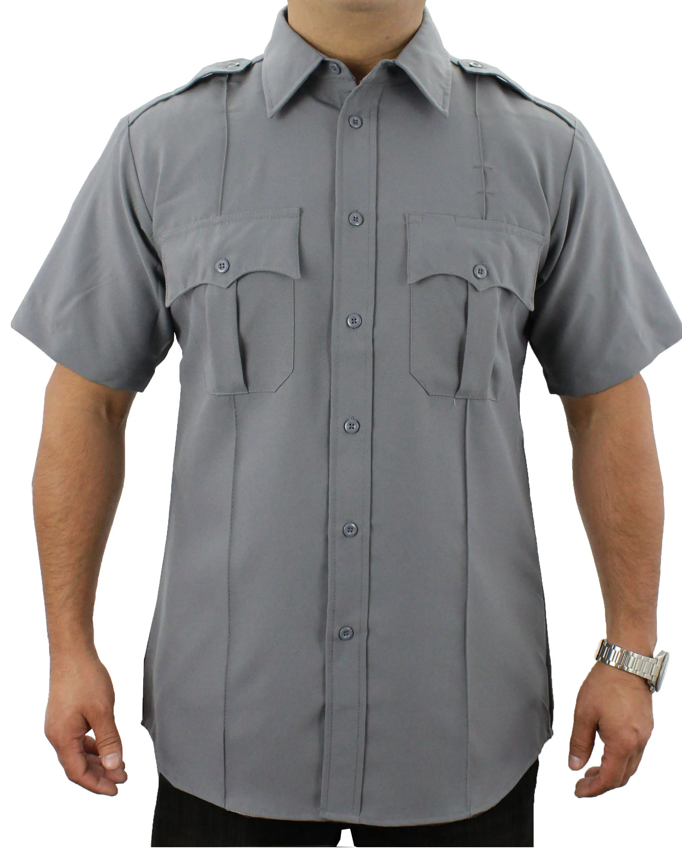 First Class 100% Polyester Short Sleeve Men's Uniform Shirt