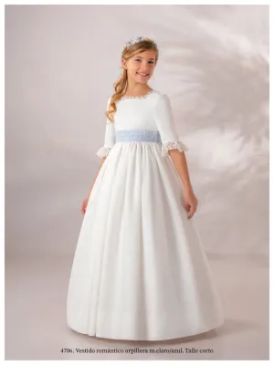 FIRST COMMUNION DRESS MODEL 4706: Romantic First Communion Dress