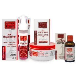 First Lady AHA MAXI-TONE SKIN LIGHTENING KIT (5 ITEMS)