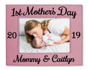 First Mother's Day Personalize 5x7 Photo Frame Gift from Daughter Son for Mothers Birthday 1st Mother's Day from Son Baby Husband for Mom