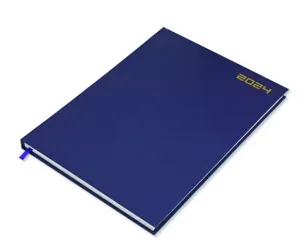 FIS A5 Diary 2024 English (1 Week at a glance) Blue - (FSDI78E21BL)