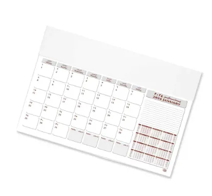 FIS Year Planner 2025 (Arabic/English) Italian PU with Desk Blotter, White