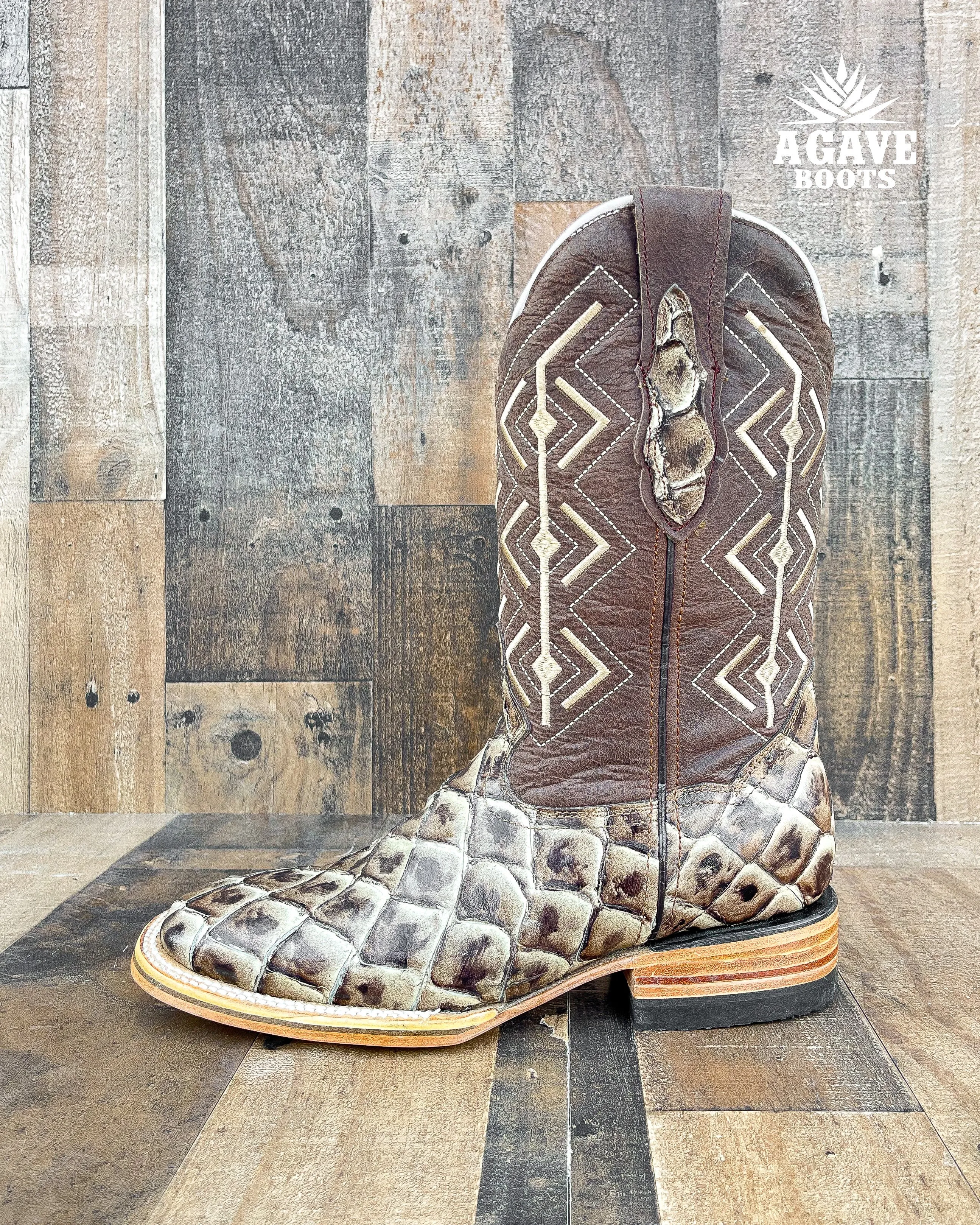 FISH BASS ORIX | MEN SQUARE TOE WESTERN COWBOY BOOTS