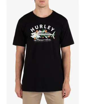 Fish Food Hurley Men's Casual Short Sleeve T-Shirt