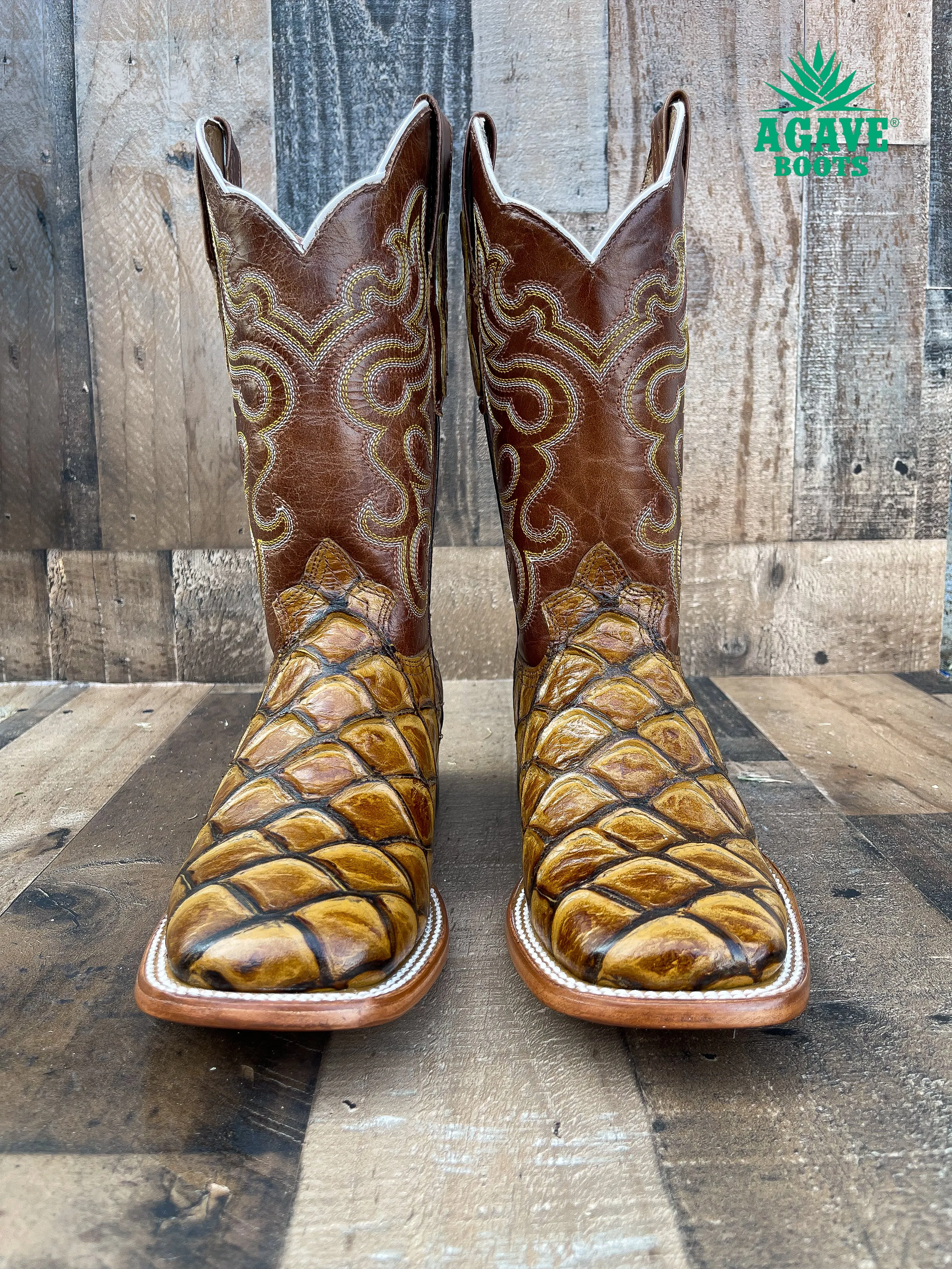 FISH HONEY | MEN SQUARE TOE WESTERN COWBOY BOOTS