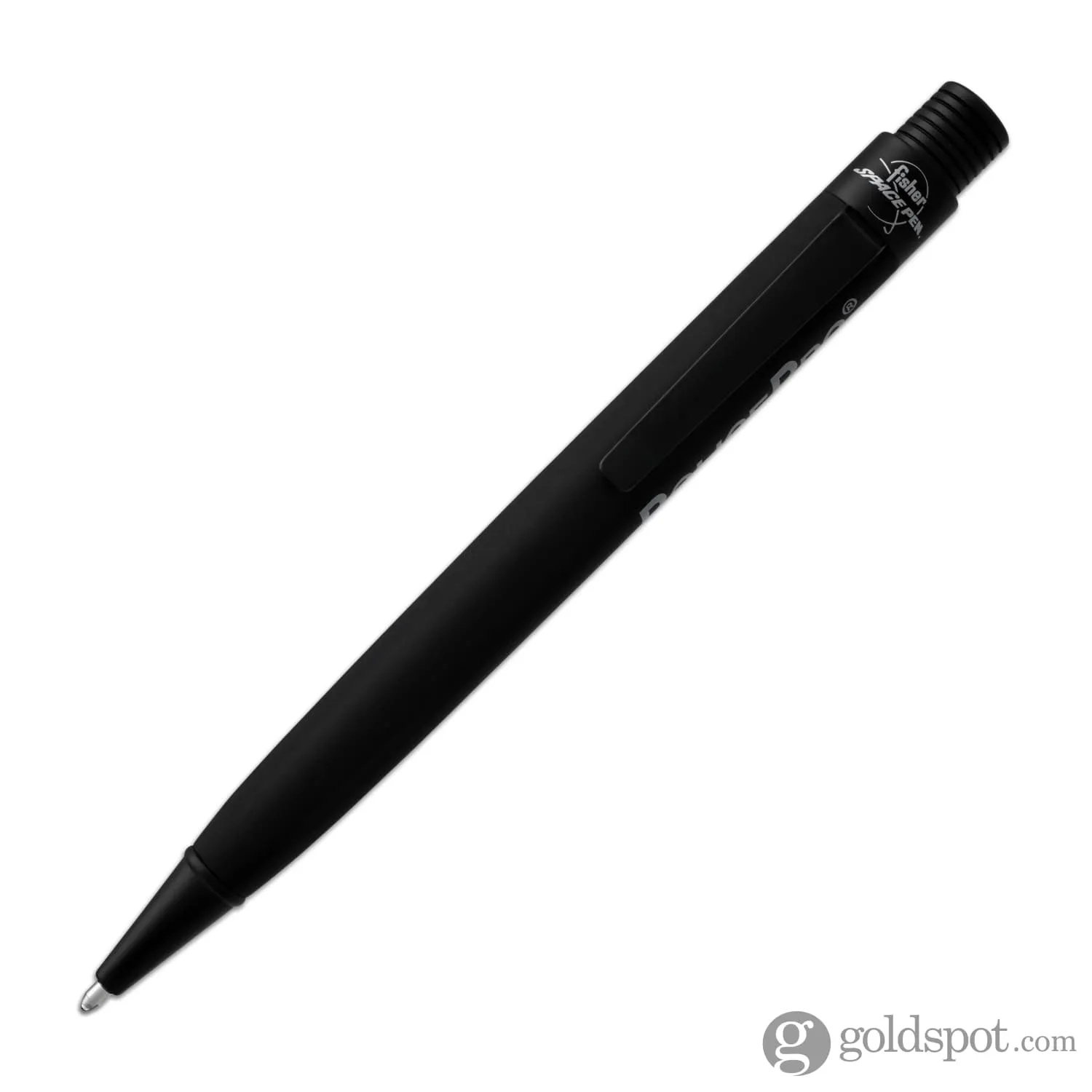 Fisher Space Zero Gravity Ballpoint Pen with Police Pro Imprint in Matte Black