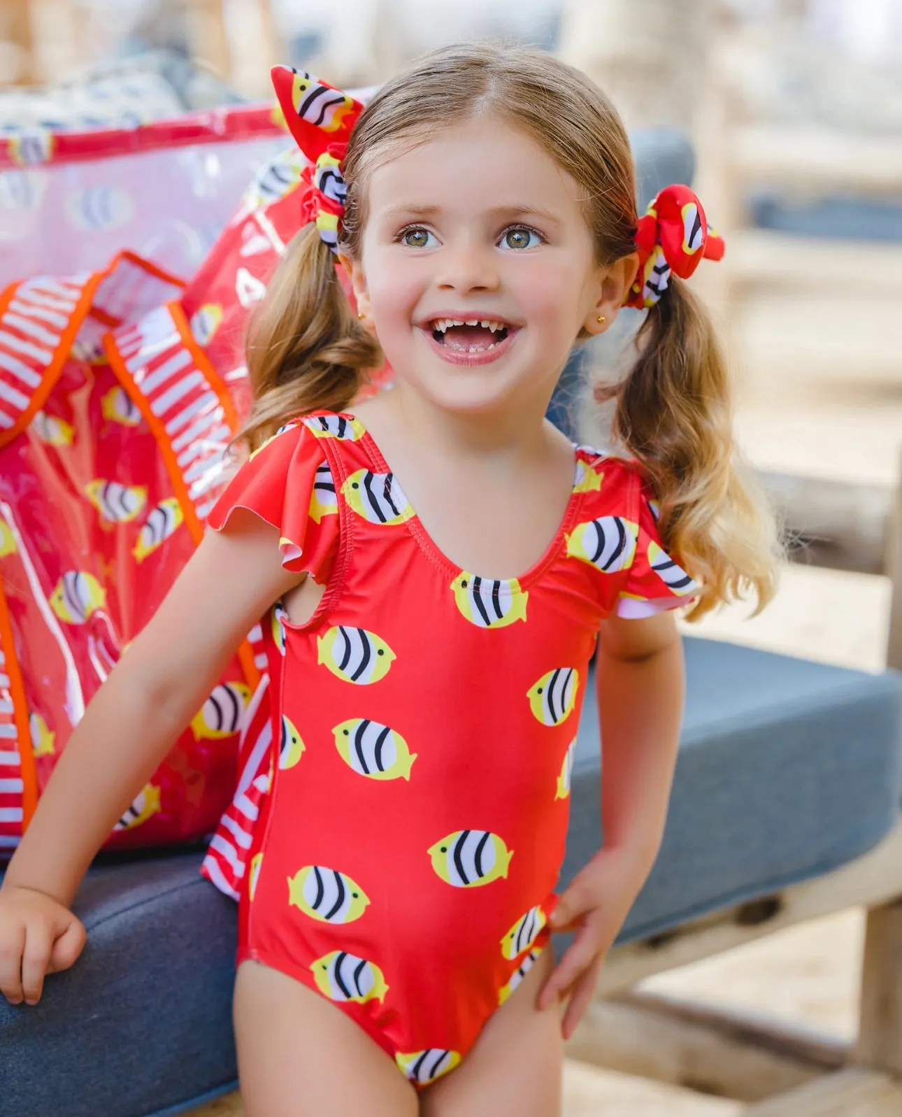 Fishes Red Swimsuit