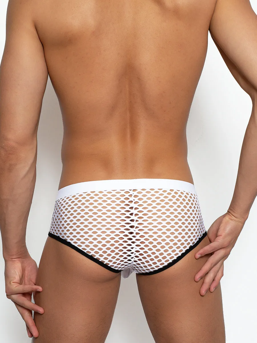 Fishnet Snap Pouch Brief