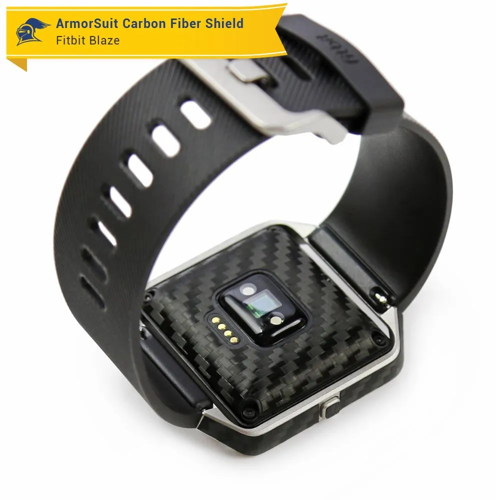 Fitbit Blaze Screen Protector   Black Carbon Fiber Skin