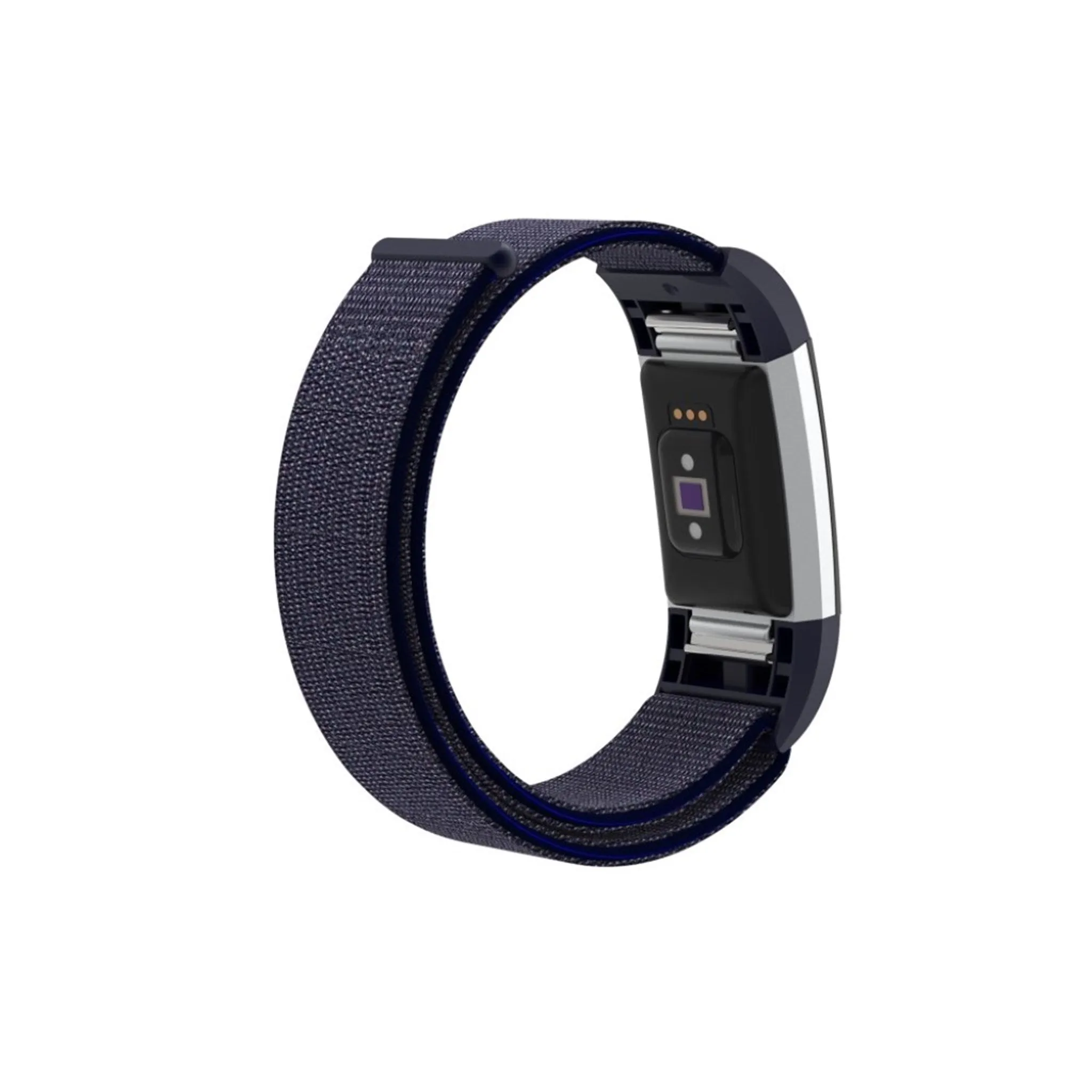 Fitbit Charge 2 velcro closure flexible nylon watch strap replacement - Purple