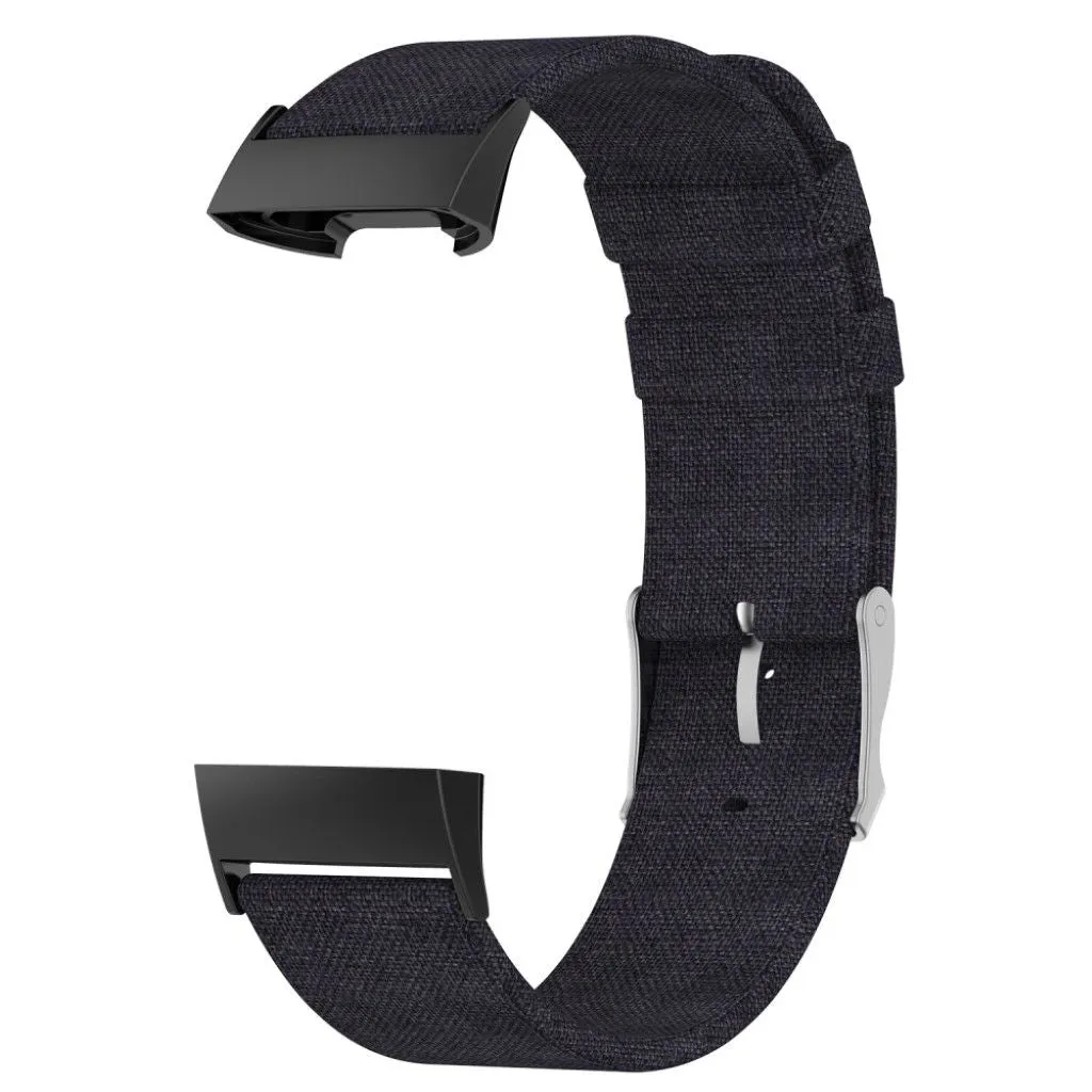 Fitbit Charge 3 stylish canvas watch band - Black