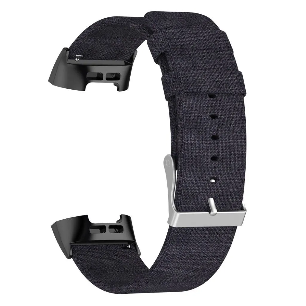 Fitbit Charge 3 stylish canvas watch band - Black