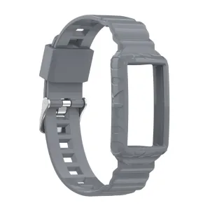 Fitbit Charge 5 / 4 / 3 integrated TPU cover   watch strap - Grey