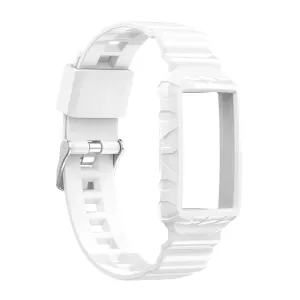 Fitbit Charge 5 / 4 / 3 integrated TPU cover   watch strap - White