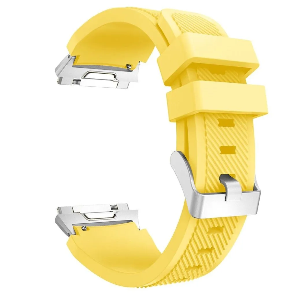 Fitbit Ionic twill texture silicone watchband with connector- Yellow