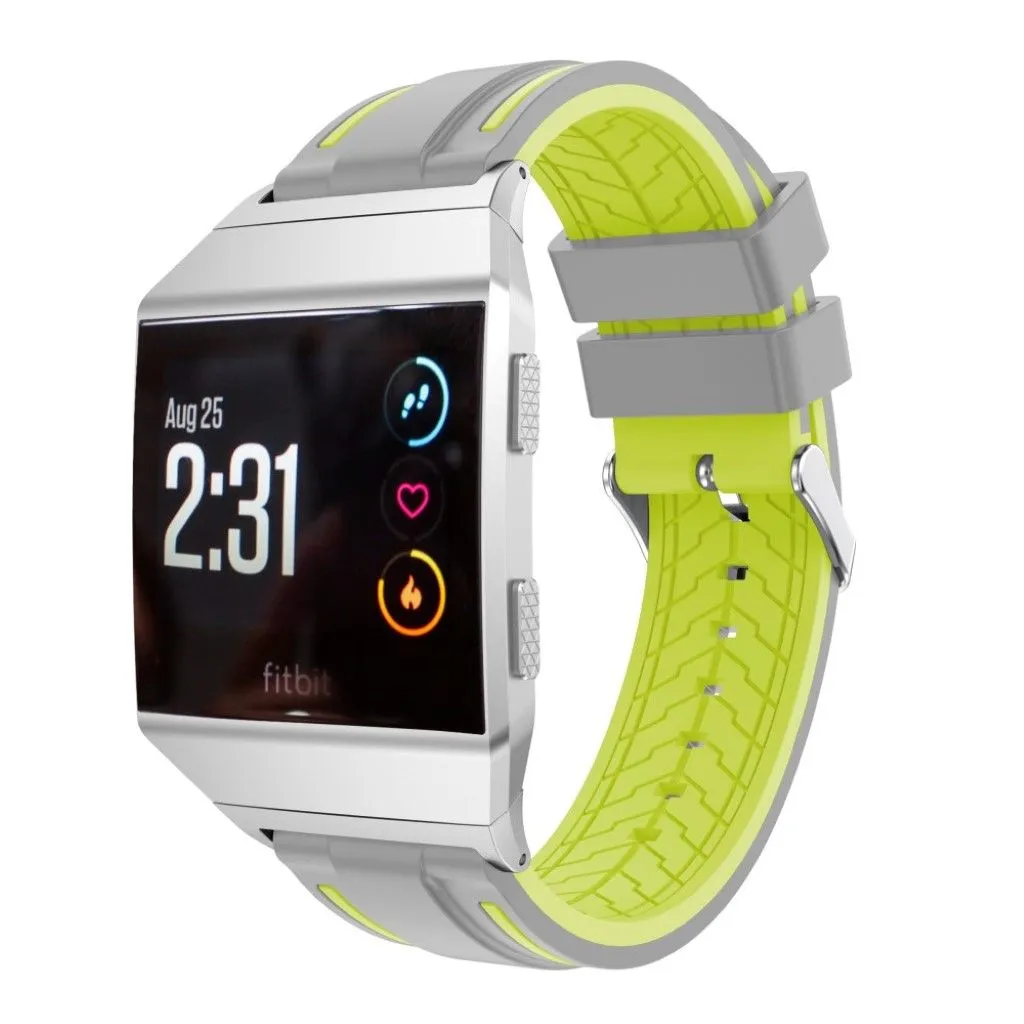 Fitbit Ionic two-tone adjustable silicone sport watchband - Grey / Yellow