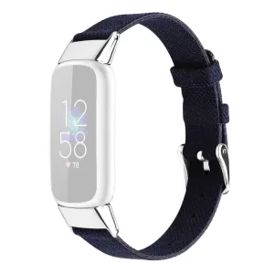 Fitbit Luxe canvas style watch strap - Dark Blue / Size: L