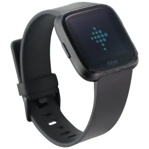 Fitbit Versa (1st Gen) Smart Watch - Black Aluminum/Black Band (FB505)