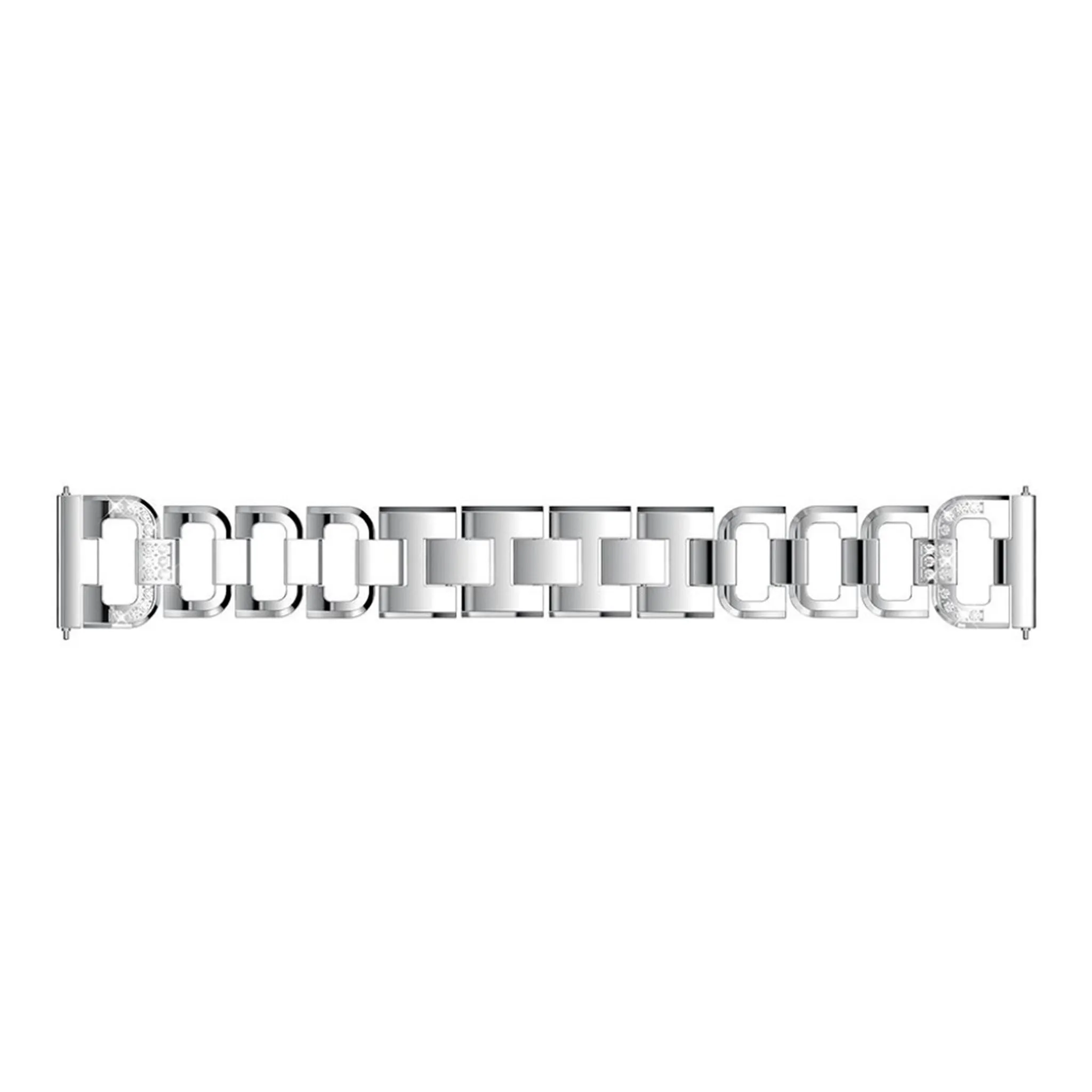 Fitbit Versa rhinestone stainless steel watch band - Silver