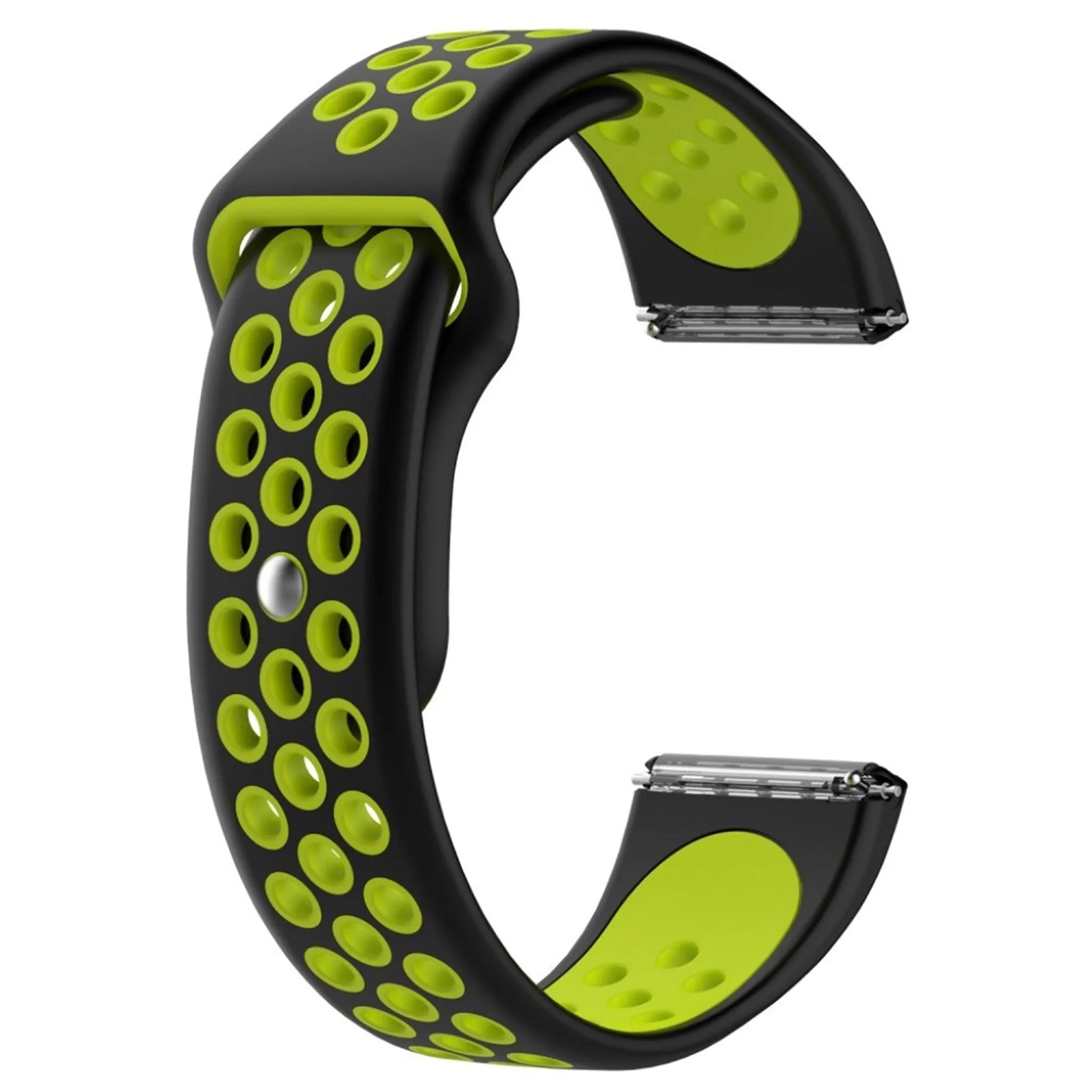 Fitbit Versa two-color breathable watchband replacement - Black / Green