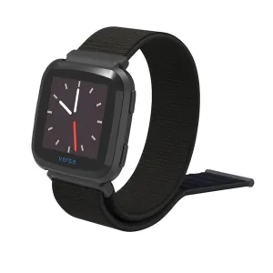 Fitbit Versa velcro closure flexible watchband - Black