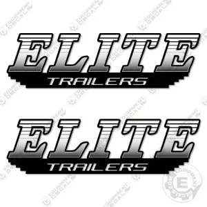 Fits Elite Trailers Decal Kit Trailer 36" Logos - Black Version