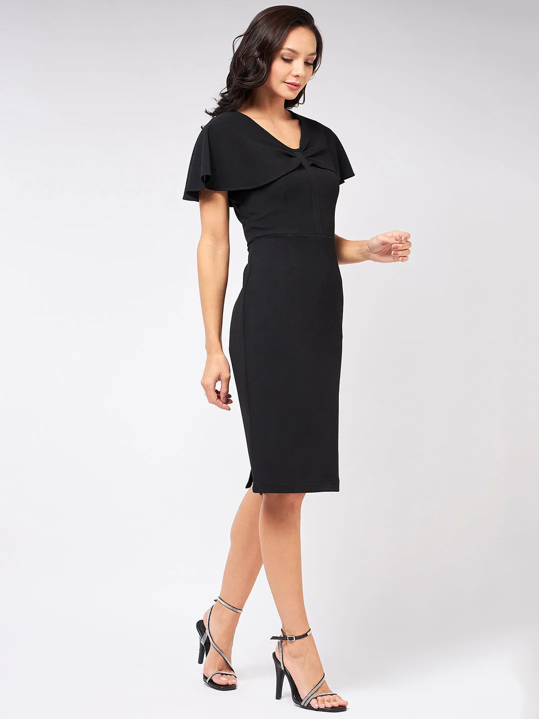 Fitted Bow Neck Dress