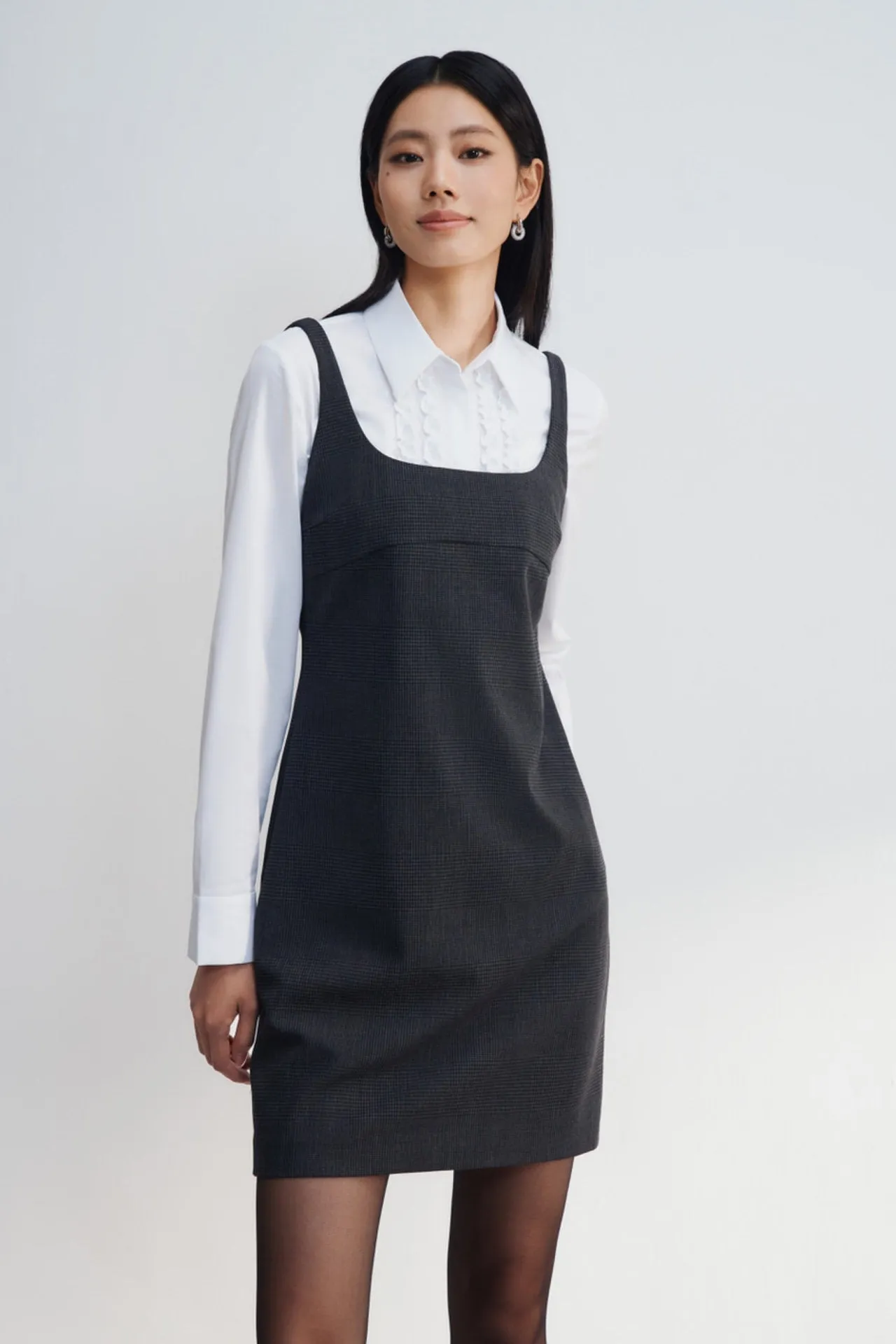 Fitted Pinafore Dress