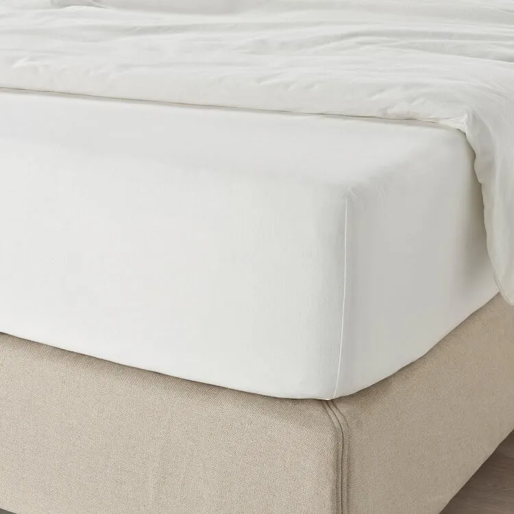 Fitted sheet Ikea Fargmara 160x200 cm, white