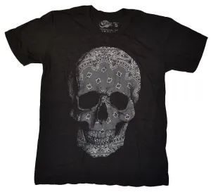 Five Crown Bandana Skull V-Neck T-Shirt