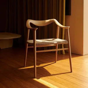 Fjordfiesta Bambi 57/4 Dining Chair - Oak with Paper Cord