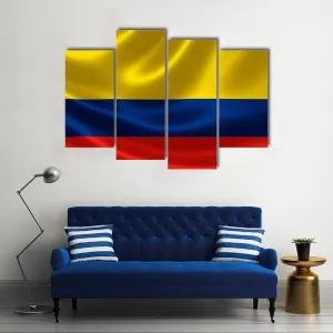 Flag Of Colombia Canvas Wall Art