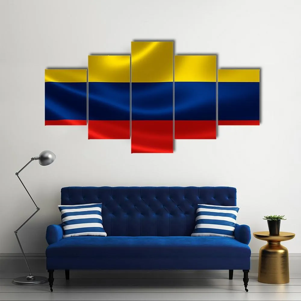 Flag Of Colombia Canvas Wall Art