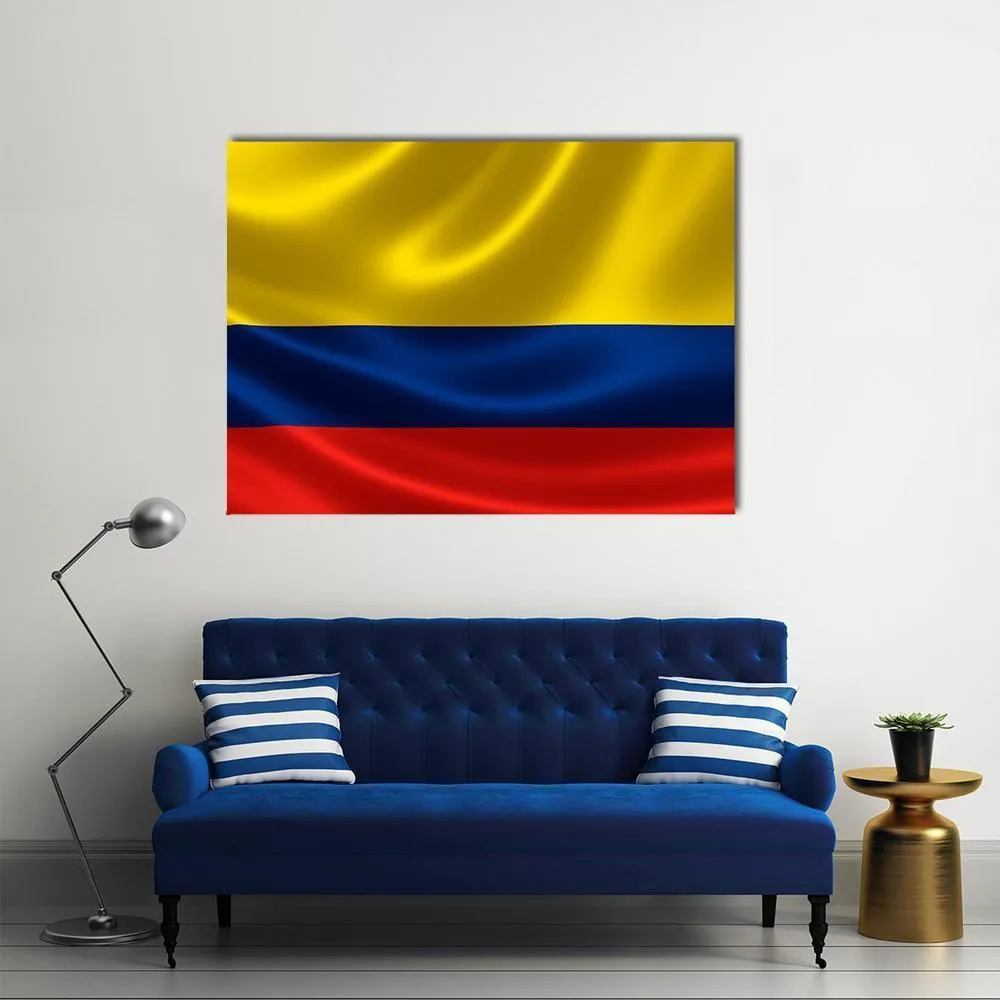 Flag Of Colombia Canvas Wall Art