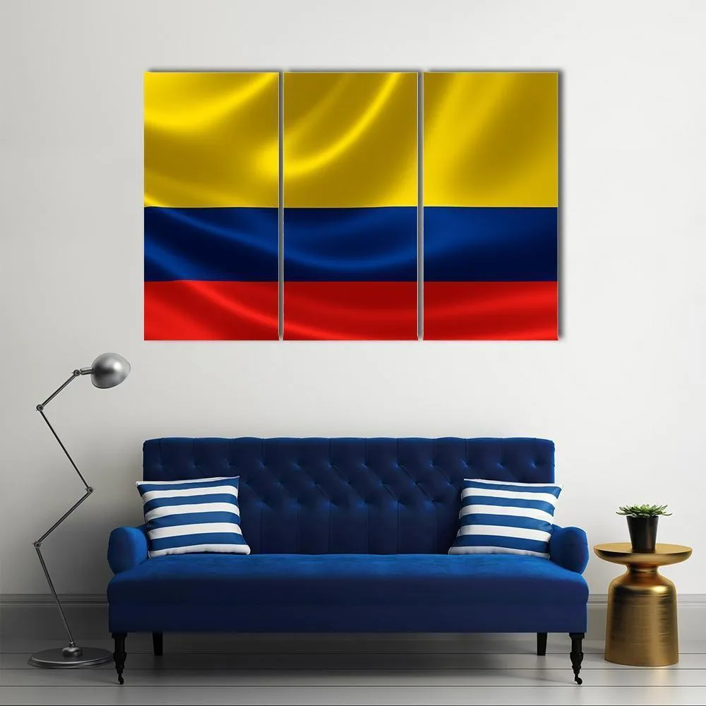 Flag Of Colombia Canvas Wall Art