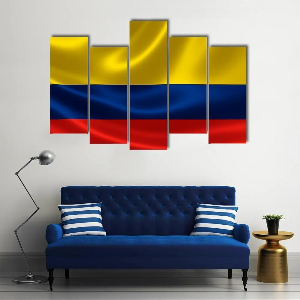 Flag Of Colombia Canvas Wall Art