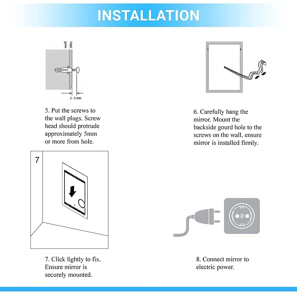 FLAIR GLASS Duo Illuminated Edge Glow Frameless LED Rectangular Bathroom Mirror with Both Warm and White LED Colors, Touch Sensor and Prefixed Strong Steel Hooks - 18x24 inch