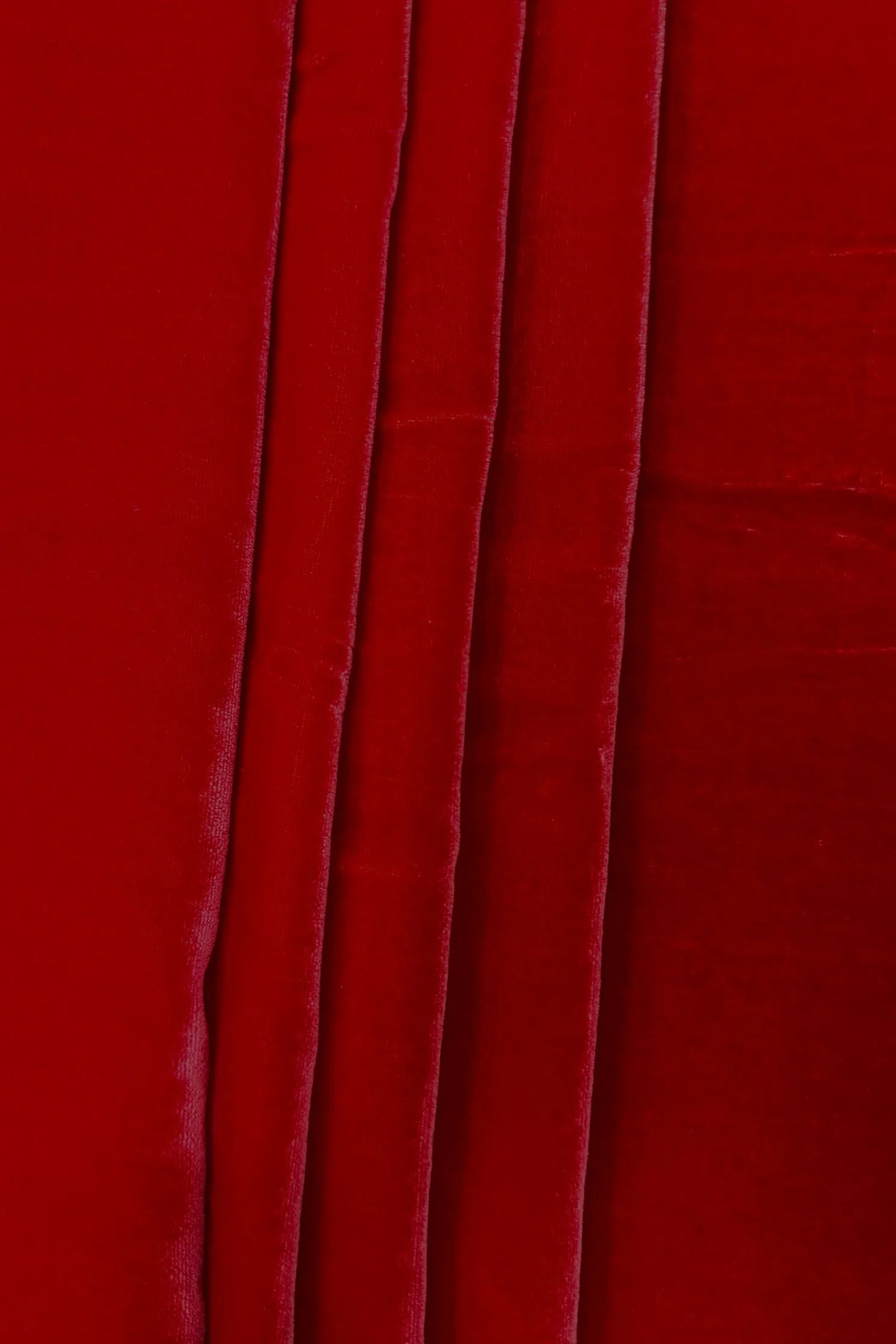 Flame Red Silk Rayon Velvet Fabric